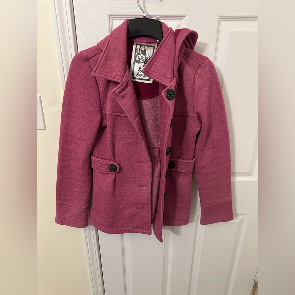 Pink pea coat